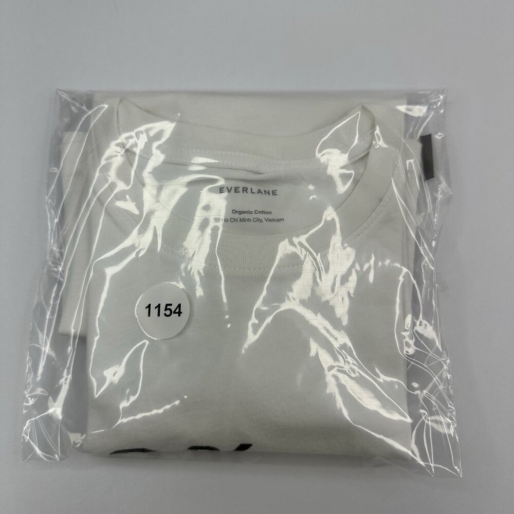 Everlane Women's White 100% My Body Crew Neck Organic Cotton Casual Tee XS/C31 - Picture 12 of 12